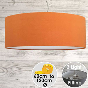 Orange Extra Large Drum Lampshade