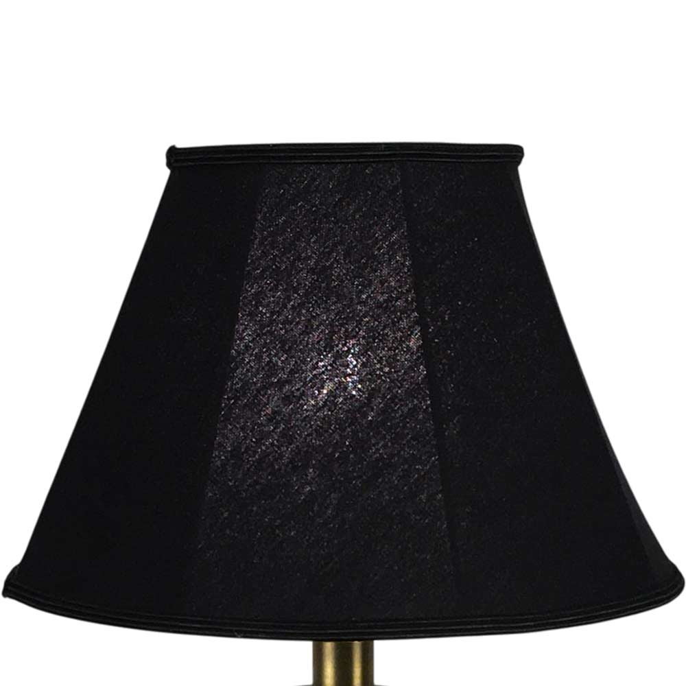Black brushed cotton empire lampshade with soft textured finish