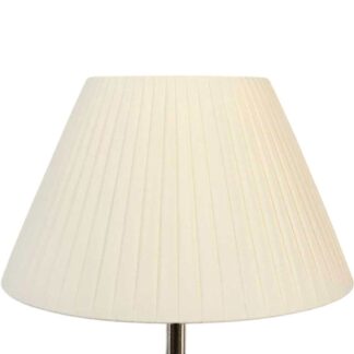 Cream pleated empire lampshade with elegant gathered fabric finish