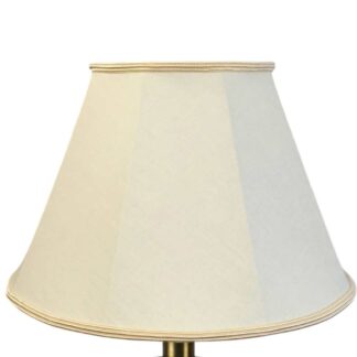 Cream brushed cotton empire lampshade with cream soutache trim