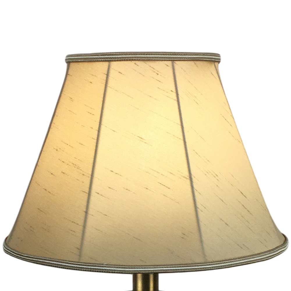 Fawn faux silk empire lampshade with subtle dupion texture