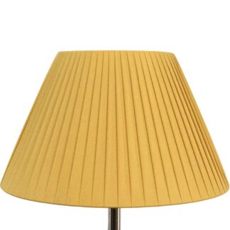 Gold pleated empire lampshade with elegant gathered fabric finish