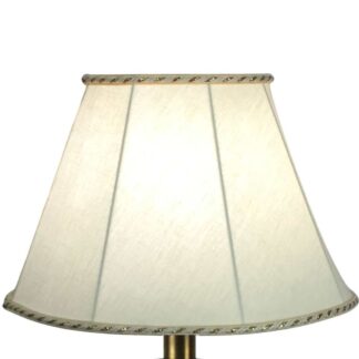Cream brushed cotton empire lampshade with gold rope trim