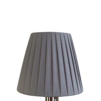 Grey ribbon empire candle lampshade