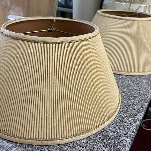 Before lampshade recovering - hard shades