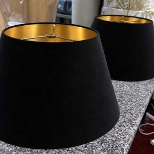 Hard backed lampshade recovering after
