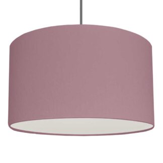 Heather brushed cotton drum pendant lampshade with diffuser.