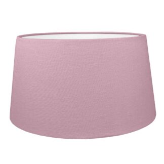 Heather brushed cotton French drum lampshade with white PVC lining.