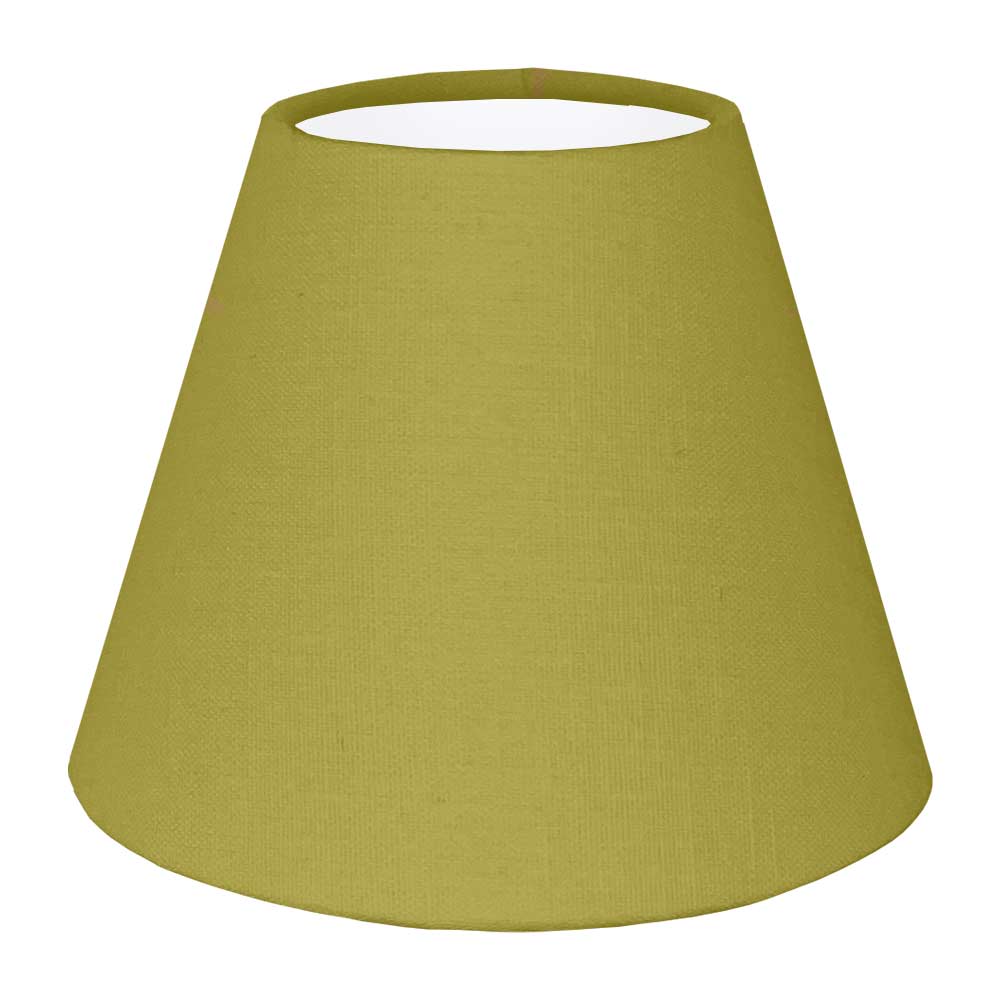 Kiwi brushed cotton empire candle lampshade with white PVC lining.