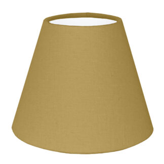 Green brushed cotton empire candle shade with white PVC lining