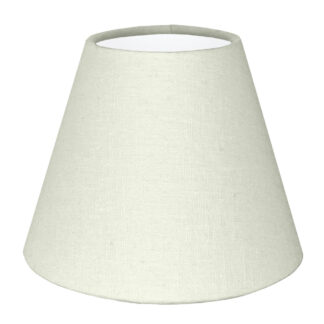 Natural brushed cotton empire candle shade with white PVC lining