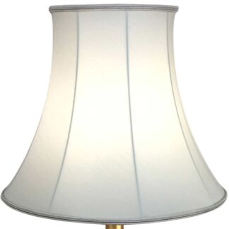 white faux silk bowed empire lampshade