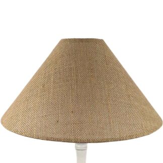 Natural hessian coolie lampshade with natural woven texture