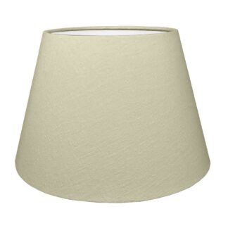 Oat brushed cotton retro drum lampshade with white PVC lining.