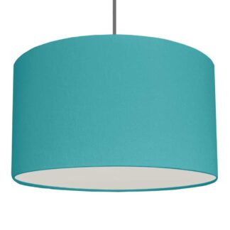 Pacific brushed cotton drum pendant lampshade with diffuser.