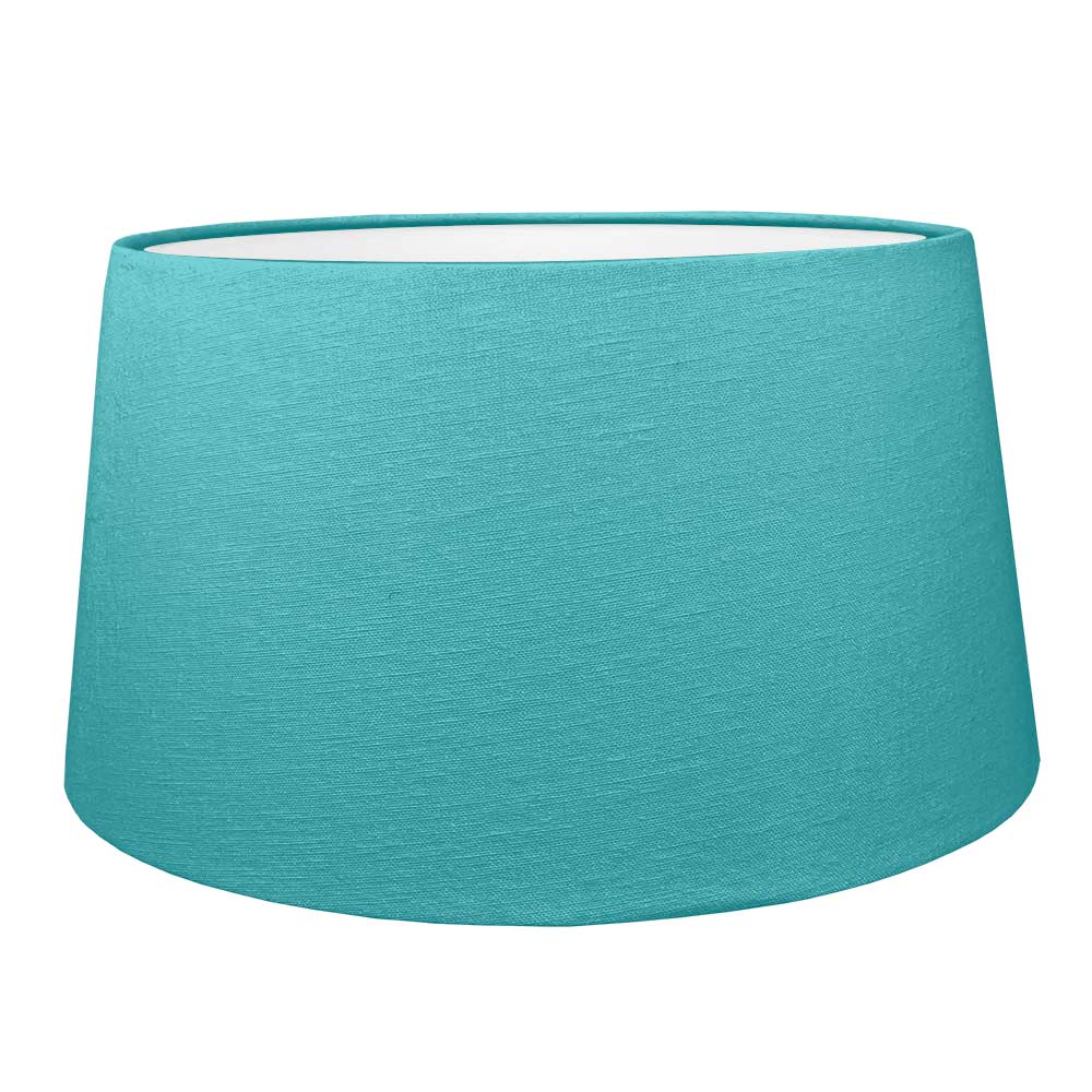 Pacific brushed cotton French drum lampshade with white PVC lining.