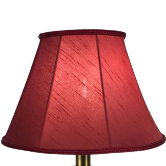 Ruby faux silk empire lampshade with subtle dupion texture