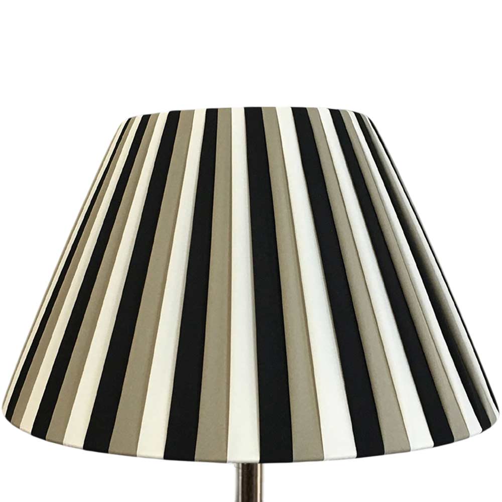 Triple pleated empire lampshade with elegant gathered fabric finish