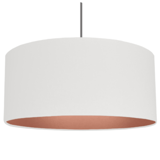 Copper lined drum pendant shade