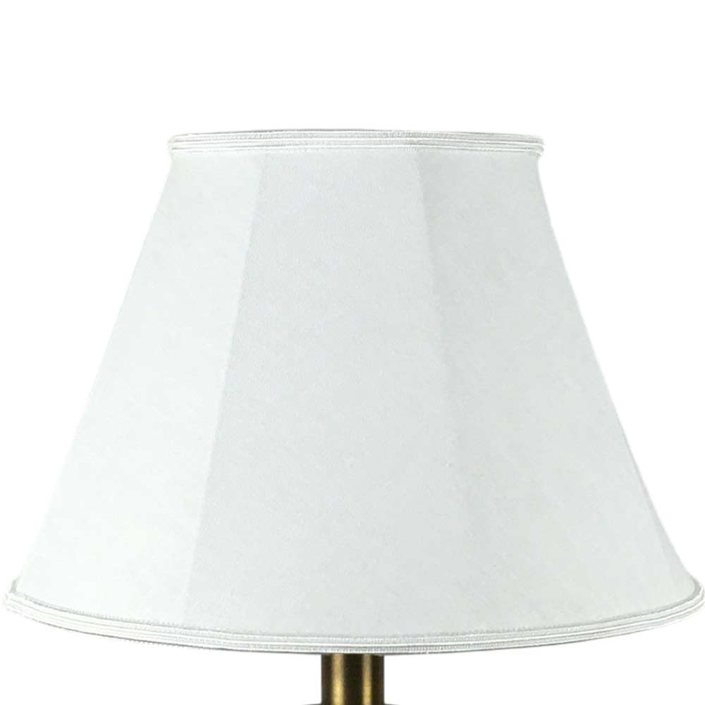 White brushed cotton empire lampshade with soft textured finish